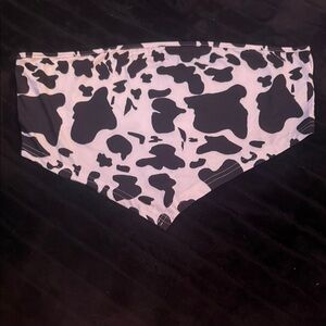 SHEIN Black and White Cow Print Crop Top